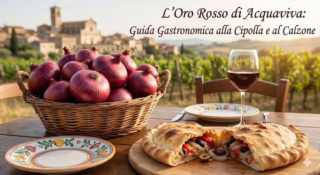 L'Oro Rosso di Acquaviva: Guida Gastronomica alla Cipolla e al Calzone